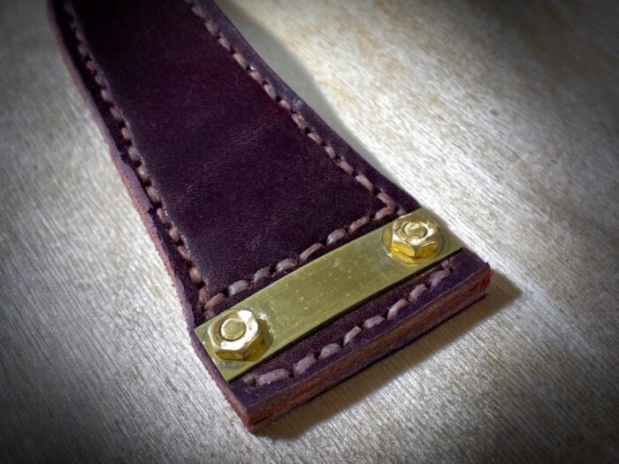 Fly box leather handle